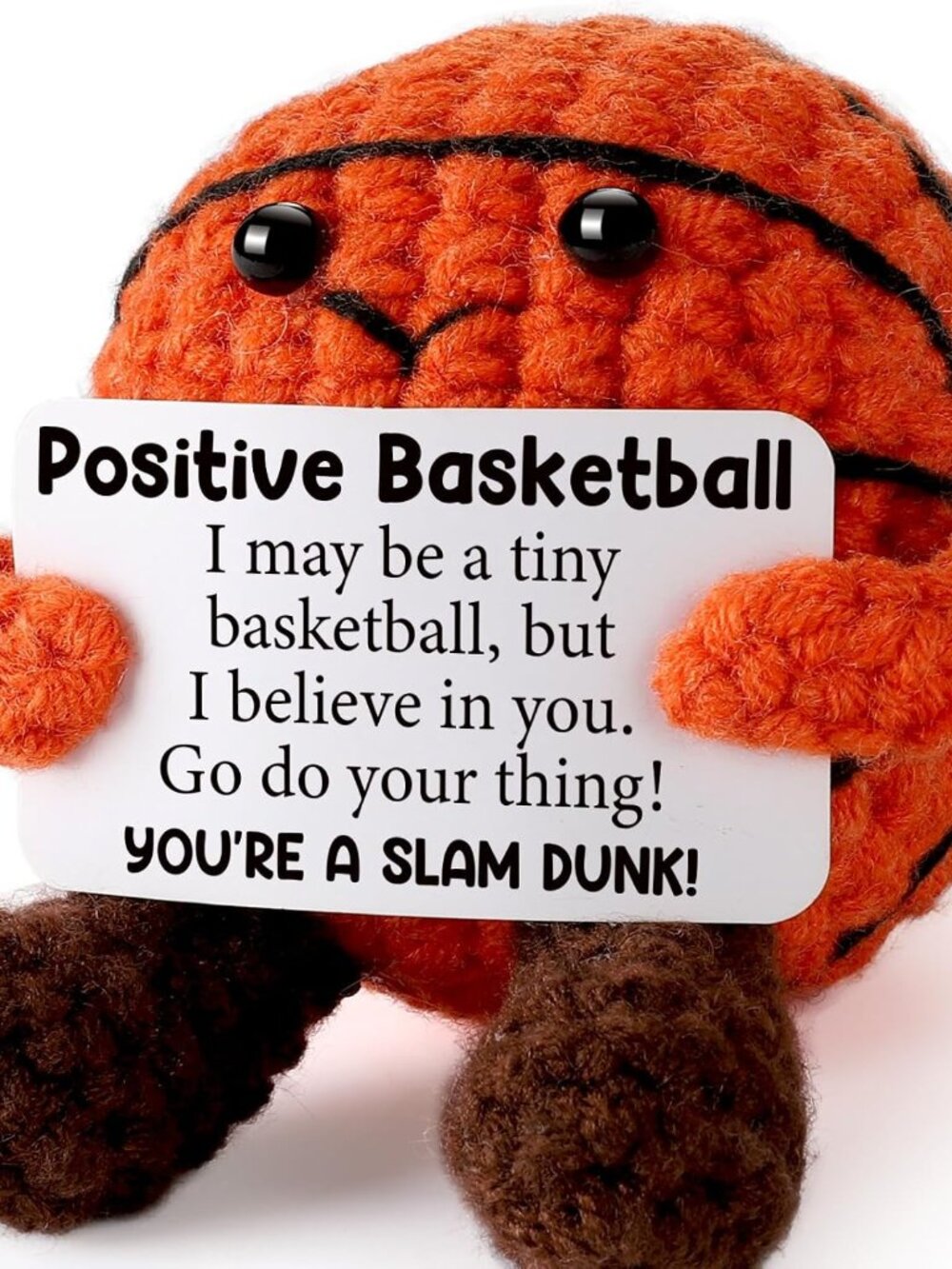 Positive Back to School Basketball Gifts - Handmade Crochet Basketball
